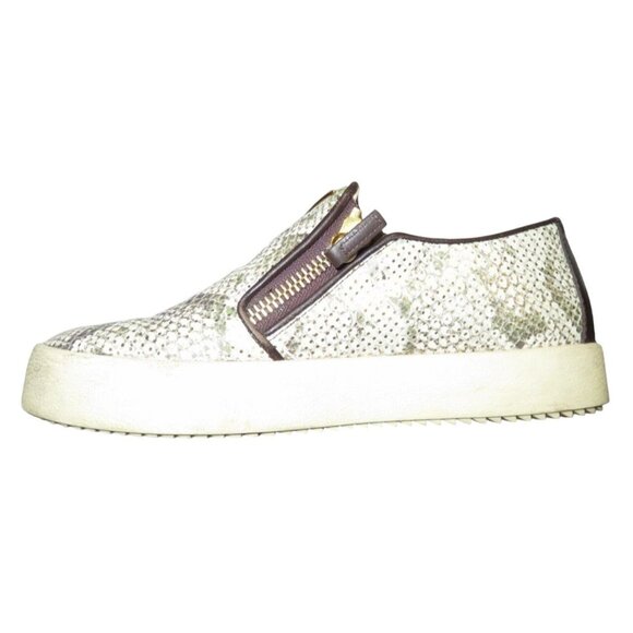 Giuseppe Zanotti Python Embossed Italian Leather Devon Skate Shoes Sneakers 9 39 - Picture 8 of 10